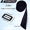 2Pcs Tie a Knot Polyester Waist Belt with Plastic Buckle AJEW-GF0014-53A-2