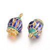 Brass Enamel Charms PALLOY-L134-26G-1