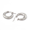 Tarnish Resistant 201 Stainless Steel Hoop Earrings with 304 Stainless Steel Pins for Women EJEW-B016-06P-2