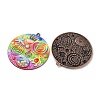 Rainbow Color Printed Iron Pendants RN-CBA3547-01B-2