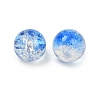 Transparent Crackle Glass Beads GLAA-XCP0001-62-8mm-2
