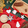 8 Sets 8 Styles Christmas Theme Sublimation Blank Alloy Pendant Decorations DIY-FH0005-64-4