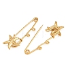 Starfish 304 Stainless Steel Safety Pins Brooch Findings SA-CBA098D-16I-G02-2