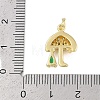 Rack Plating Brass Micro Pave Cubic Zirconia Pendants KK-R166-02G-06-3