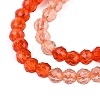 Transparent Glass Beads Strands GLAA-N074-01A-16-4