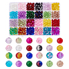   600Pcs 24 Colors Transparent Crackle Glass Beads CCG-PH0001-12-1