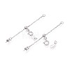 925 Sterling Silver Cable Chain Extenders STER-T008-61S-2