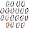 Brass Micro Pave Cubic Zirconia Hoop Earrings EJEW-C181-13P-2