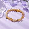 Natural Topaz Jade Chip Beaded Stretch Bracelets for Women Men BJEW-JB10665-04-2