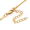 201 Stainless Steel Round Snake Chain Necklaces for Women NJEW-G140-06B-G-1-3