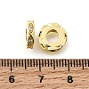 Infinity Brass Micro Pave Clear Cubic Zirconia European Beads KK-Z156-11G-2