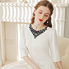 4Pcs 4 Styles Polyester Computerized Embroidery Collar DIY-TA0015-70-8