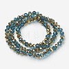 Electroplate Transparent Glass Beads Strands LS-EGLA-A034-T6mm-O03-2