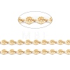 Handmade PVD Vacuum Plating 304 Stainless Steel Flat Round Charms Link Chains CHS-M004-10G-2