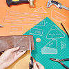 DELORIGIN 2 Sets 2 Styles Acrylic Card Bag Templates DIY-DR0001-14-4