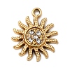 304 Stainless Steel Micro Pave Rhinestone Charms STAS-G369-05G-2