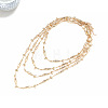 Ocean Alloy Fish Link Chain Multi Layered Necklaces for Women WGF773C-01-4