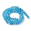 Transparent Electroplate Glass Beads Strands GLAA-Q099-C01-08-1-2