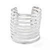 Rack Plating Brass Hollow Out Wide Wire Cuff Bangles for Women BJEW-D032-05P-2