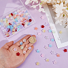 154Pcs 11 Colors Baking Paint Handmade Lampwork Bead Caps LAMP-DC0001-29-3