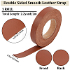 2M PVC Double Face Imitation Leather Ribbons SRIB-WH0011-127A-03-2