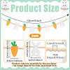 2Pcs Felt Rabbit Carrot & Wood Beads Hanging Banners DIY-WR0005-47-2
