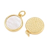 Brass with White Shell Pendants CU-CBA9482-04G-02-2