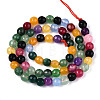 Dyed Natural White Jade Beads Strands G-T139-6mm-60-02-2