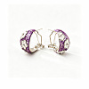 Brass Enamel Stud Earrings WGF4C53-02-2