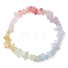 Chakra Natural & Synthetic Mixed Gemstone Chip Beads Stretch Bracelets for Women BJEW-JB13101-2