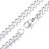 Non-Tarnish Men's 201 Stainless Steel Cuban Link Chain Necklace NJEW-N050-A06-5-45P-2