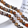 Natural Striped Agate/Banded Agate Beads Strands X-G-N326-94-4