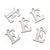 Tarnish Resistant 304 Stainless Steel Alphabet Charms STAS-H122-E-P-2