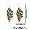 Vintage Bohemian Glass Enamel Beaded Tassel Dangle Earrings for Women TA8600-4