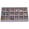 1Pc 18 Grids Wood Covered with Velveteen Jewelry Display Trays AJEW-CN0007-03-7