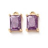 Brass Pave Cubic Zirconia Charms CU-K002-40G-C-1