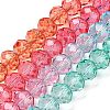 Transparent Painted Glass Beads Strands DGLA-A034-T8mm-A11-2