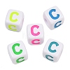 Opaque Acrylic Enamel European Beads AC-ACBA1794-04C-1