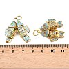 Brass Cloisonne Pendants KK-P251-A01-G-04-3