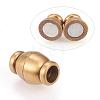 Brass Magnetic Clasps with Loops KK-K176-03AB-1