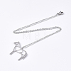 Non-Tarnish 201 Stainless Steel Pendant Necklaces NJEW-T009-JN037-1-45-2