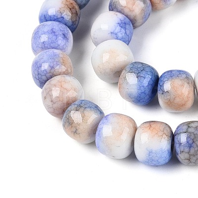 Ombre Effect Dyed Glass Beads Strands GLAA-N067-01A-05-1