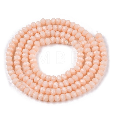 Opaque Solid Color Glass Beads Strands EGLA-T021-02K-1