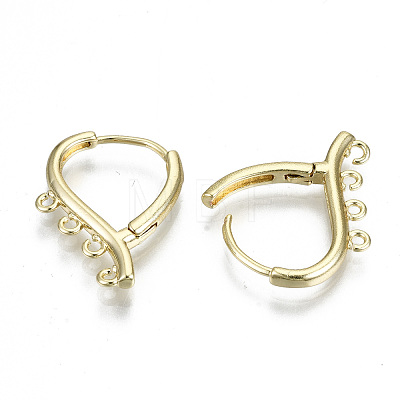 Brass Huggie Hoop Earring KK-N227-60-NF-1