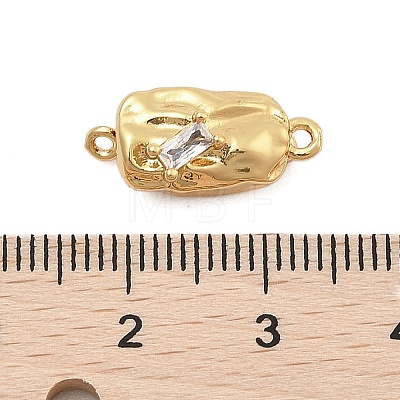 Brass Micro Pave Clear Cubic Zirconia Box Clasps KK-C075-15G-1