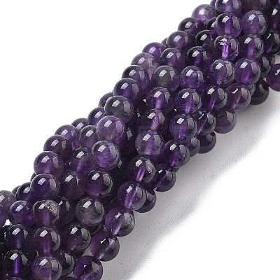 Natural Amethyst Beads Strand GSR6mmC062-2-1