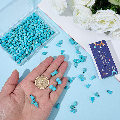 270Pcs 4 Styles Synthetic Turquoise Dyed Beads G-SC0003-87-1