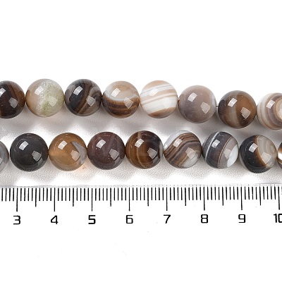 Natural Striped Agate/Banded Agate Beads Strands G-Z060-A01-C14-1