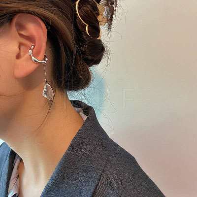 Alloy & Glass Cuff Earrings WG972F7-01-1
