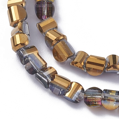Electroplate Glass Beads Strands EGLA-L023A-HP01-1